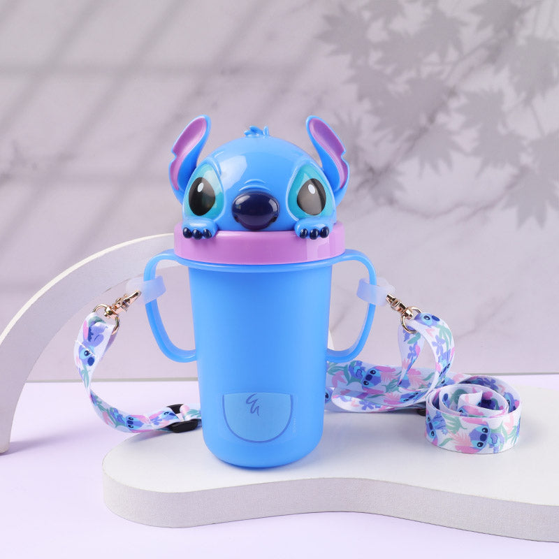 3D 300ml Kid Learning Drinking Straw Water Cup Water Bottle * Comes with water bottle strap*