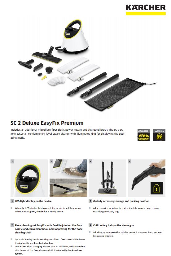 Steam Cleaner SC 2 Deluxe EasyFix / Karcher SC2