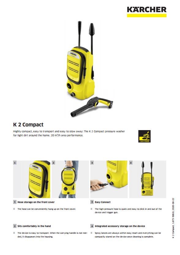 Compact Pressure Washer K2