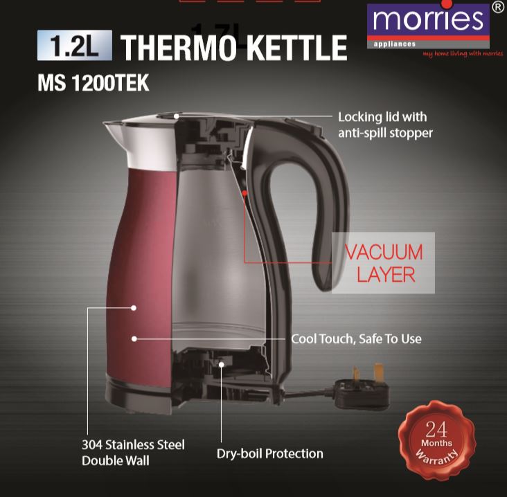 1.2L Thermo Kettle MS 1200TEK