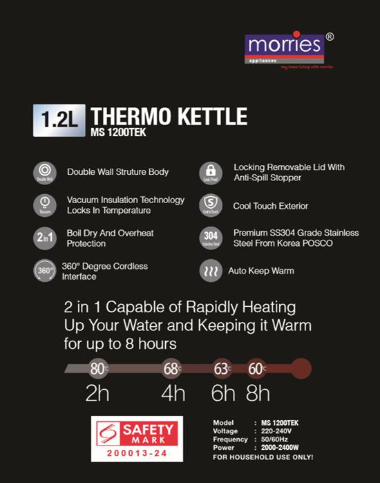 1.2L Thermo Kettle MS 1200TEK