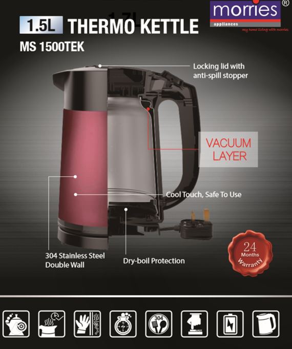 1.5L Thermo Kettle MS 1500TEK