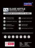 1.7L Glass Kettle MS 2020GK Premium