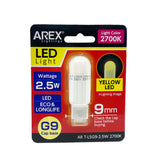 Lighting LED Bulb AR T-L5G9-2.5W 2700K G9 Cap Base (Yellow) x2