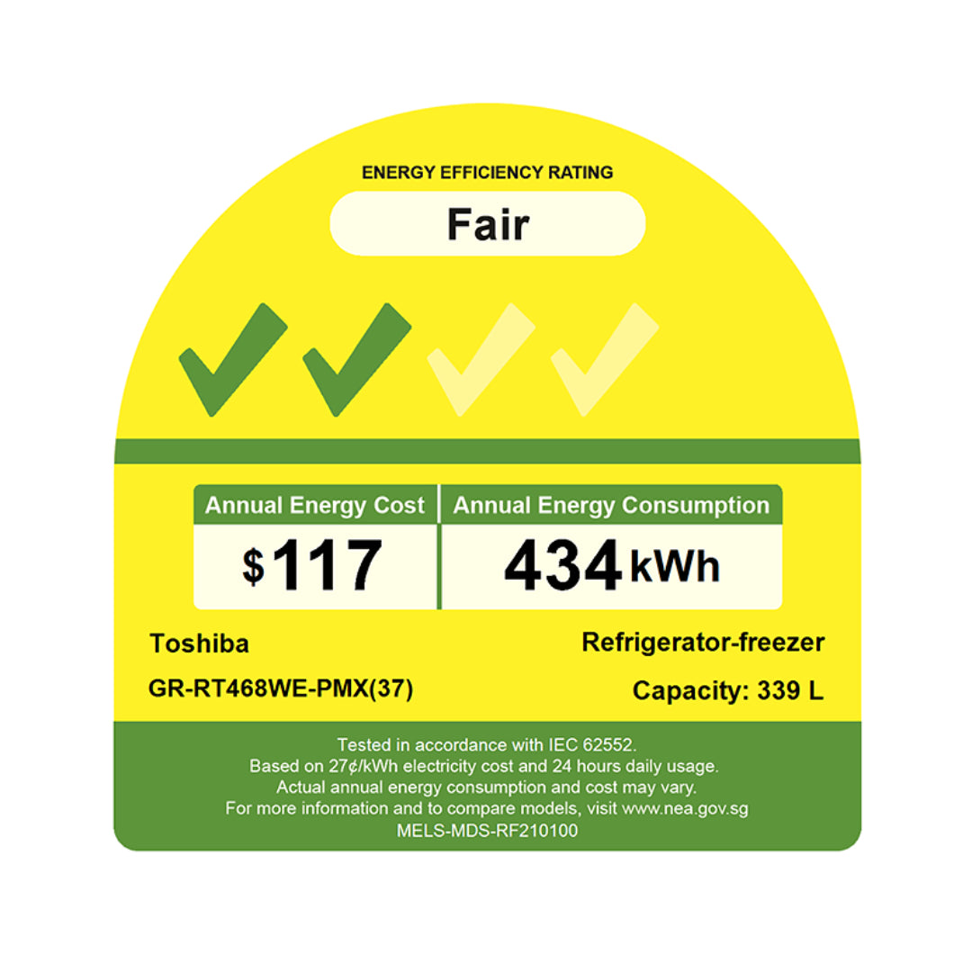 339L 2 Door Fridge GR-RT468WE-PMX(37)