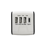 Worldwide USB Travel Adaptor MS-R34 (3 USB & 1 Type C)