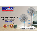 12 Inches 2 In 1 Remote Air Circulation Stand Fan MS 1816DCSF (2 Years Warranty)(8 Years Warranty On Motor)