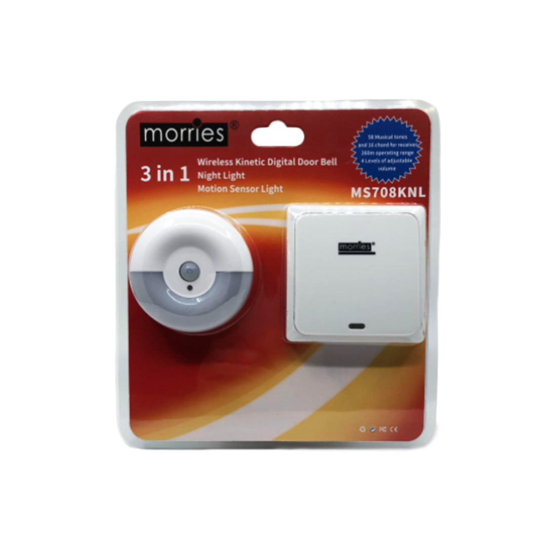 3-In-1 Function Kinetic Wireless Doorbell MS708KNL