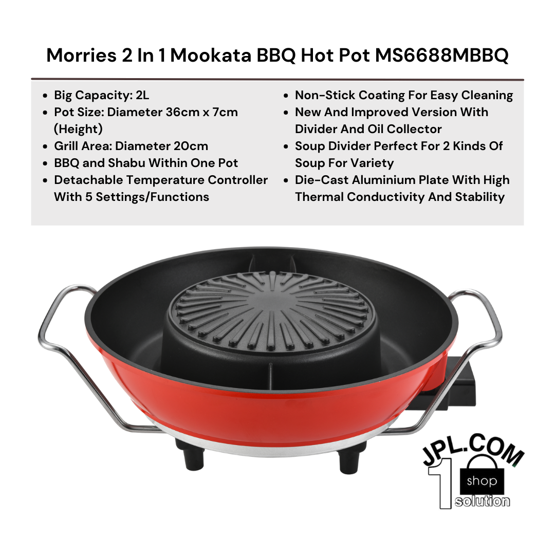 2 In 1 Mookata BBQ Hot Pot MS6688MBBQ Grill Kgrill Steamboat Steam boat