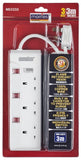 3/4/5/6 WAY EXTENSION CORD 3M/6M W/ SURGE PROTECTOR