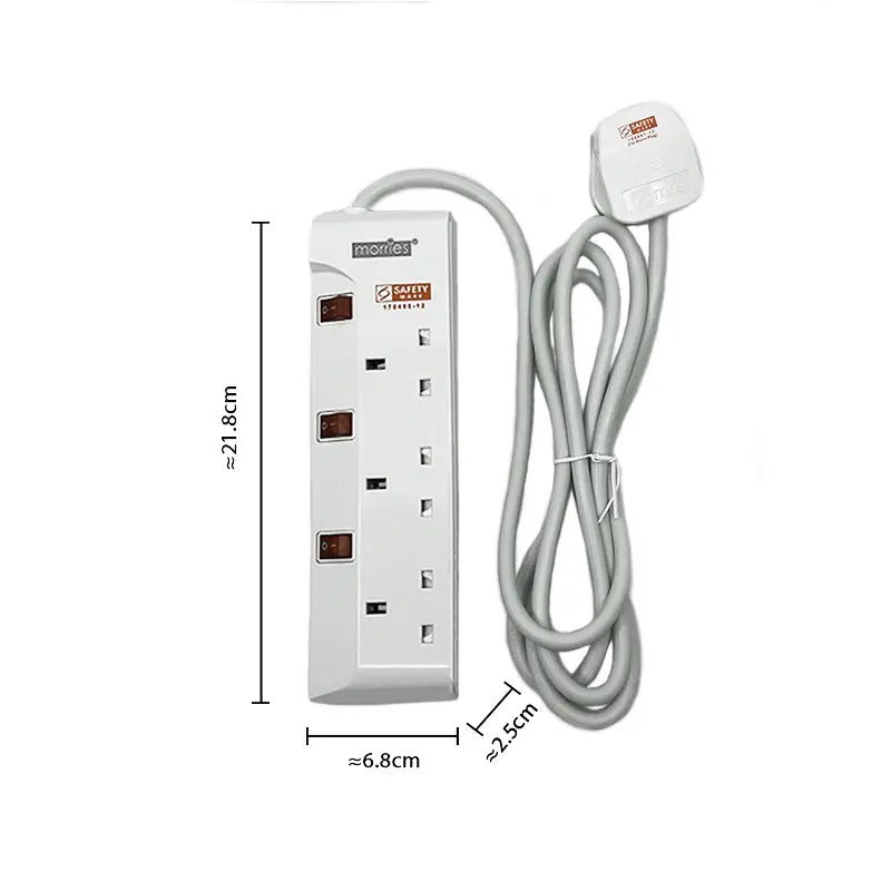 2M 3/4/5 Way Extension Cord (With Surge) MS3233/3244/3255