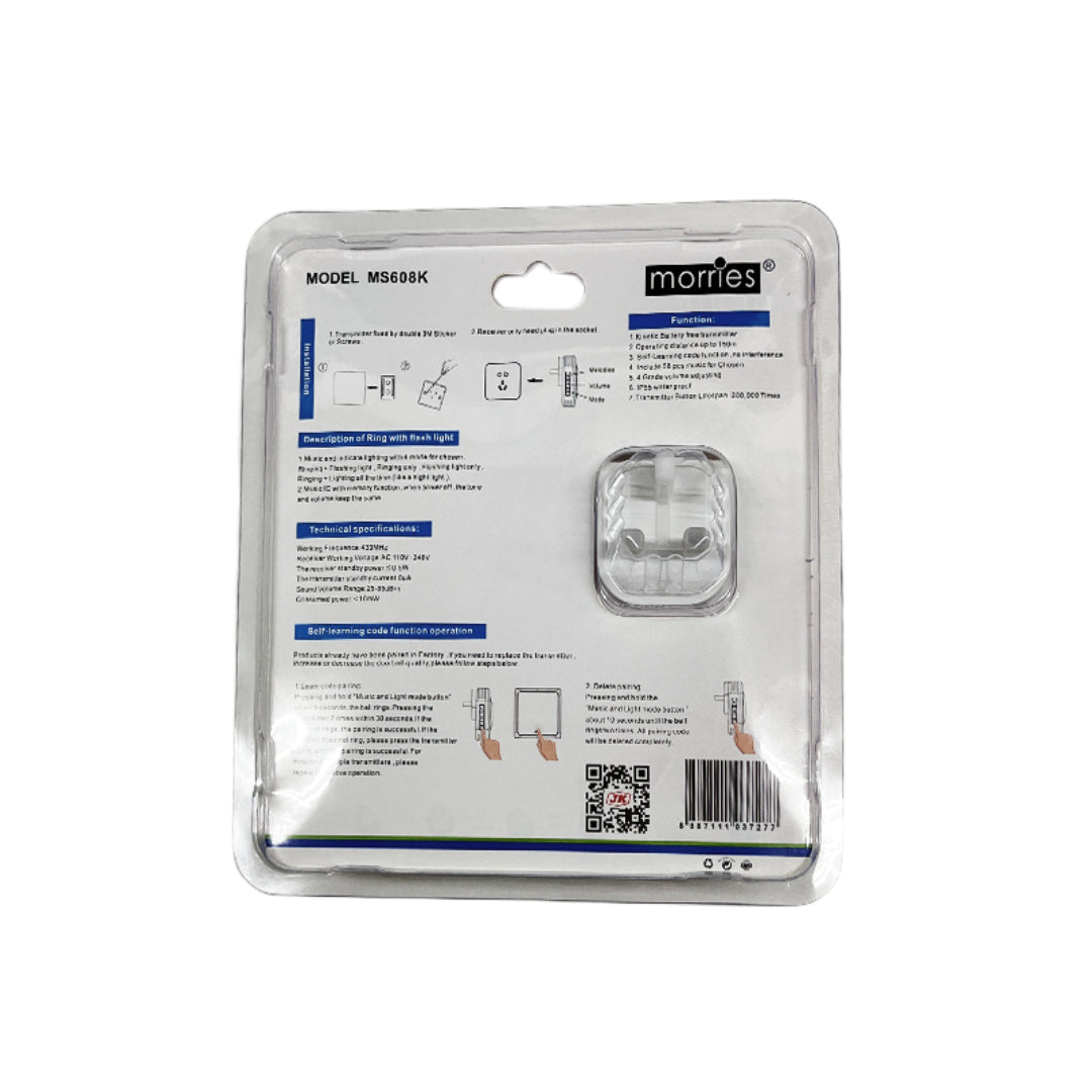 Kinetic Transmitter Wireless Digital Doorbell MS608K