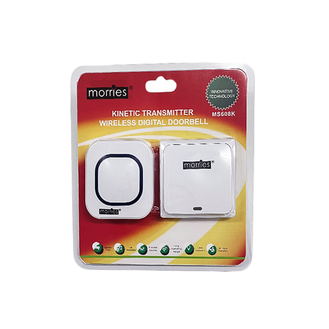 Kinetic Transmitter Wireless Digital Doorbell MS608K