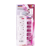 2/3/4/5 Way 6M Extension Cord (2USB + 1 TYPE C)