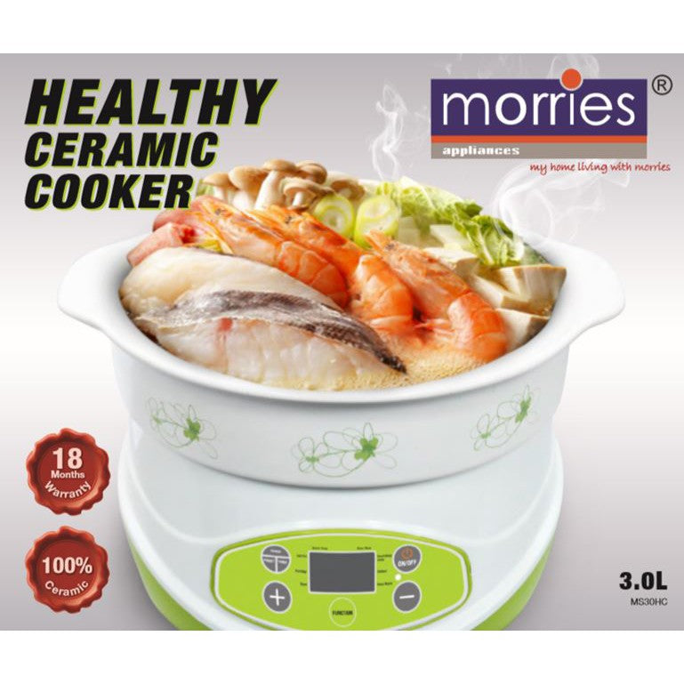 3.0L Healthy Ceramic Cooker/Slow Cooker MS30HC