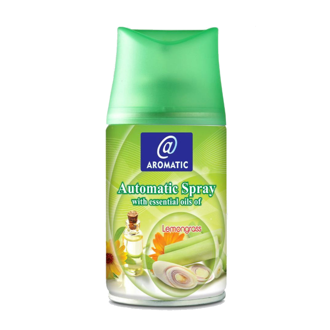 Aromatic Automatic Spray Air Freshener Refill W/ Lemongrass Essential Oil x 2 Can